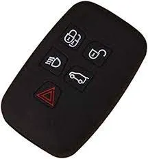 Silicone Remote Key Case Cover For Land Range Rover Sport & Evoque LR4 - Black