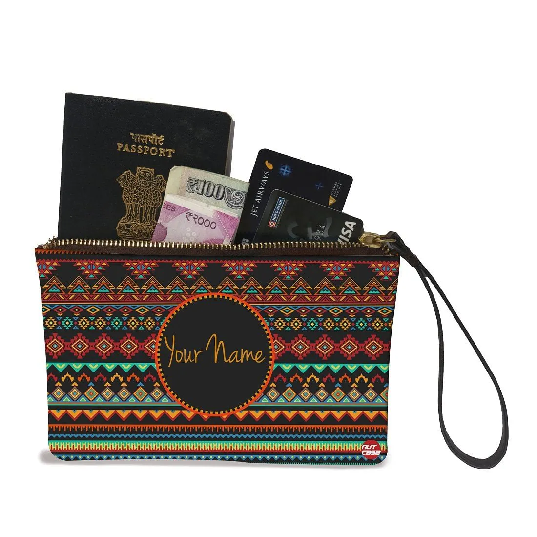 Small Hand Pouch - Ethnic Pattern