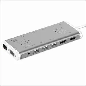 SMK-Link USB-C 100W 14-Port Mini Docking Station with Dual 4K Multi-Stream Triple Video