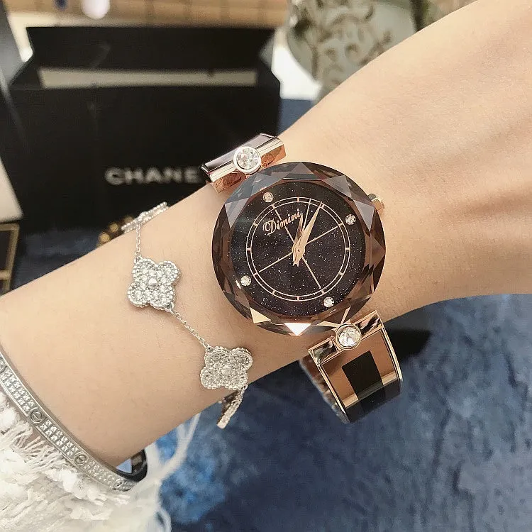 Starry Pattern Dial Bracelet Women's Watch