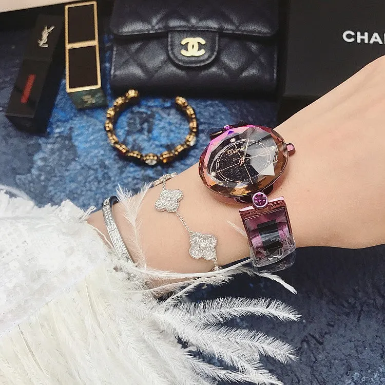 Starry Pattern Dial Bracelet Women's Watch