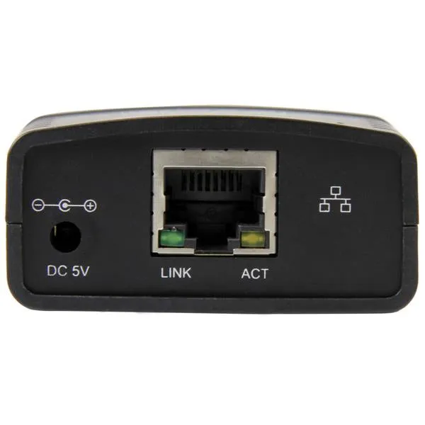 Startech.Com 10/100Mbps Ethernet To Usb 2.0 Network Print Server - Windows 10 - Lpr - Lan Usb Print Server Adapter (Pm11