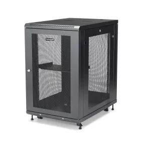 Startech.Com 18U Server Rack Cabinet, 4-Post Adjustable Depth (2" To 30") Network Equipment Rack Enclosure W/Casters/Cab