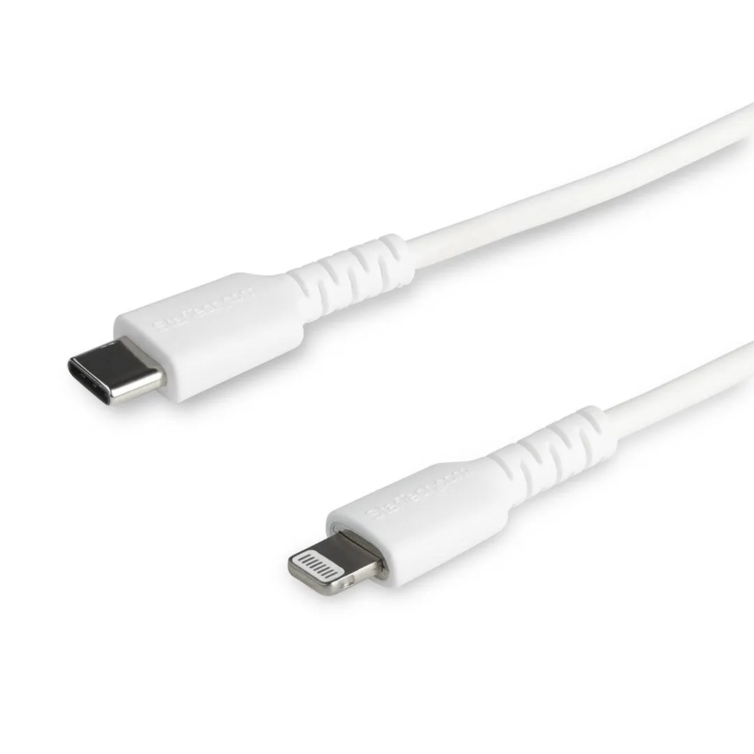 Startech.Com 3 Foot (1M) Durable White Usb-C To Lightning Cable - Heavy Duty Rugged Aramid Fiber Usb Type C To Lightning