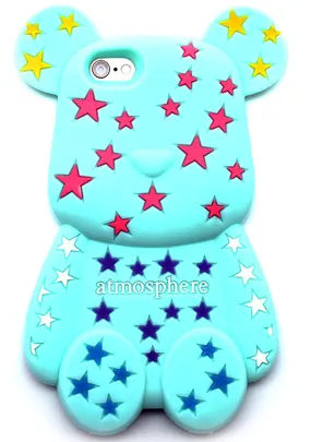 Super Star Bear Silicone Case for iPhone 6 in Aqua