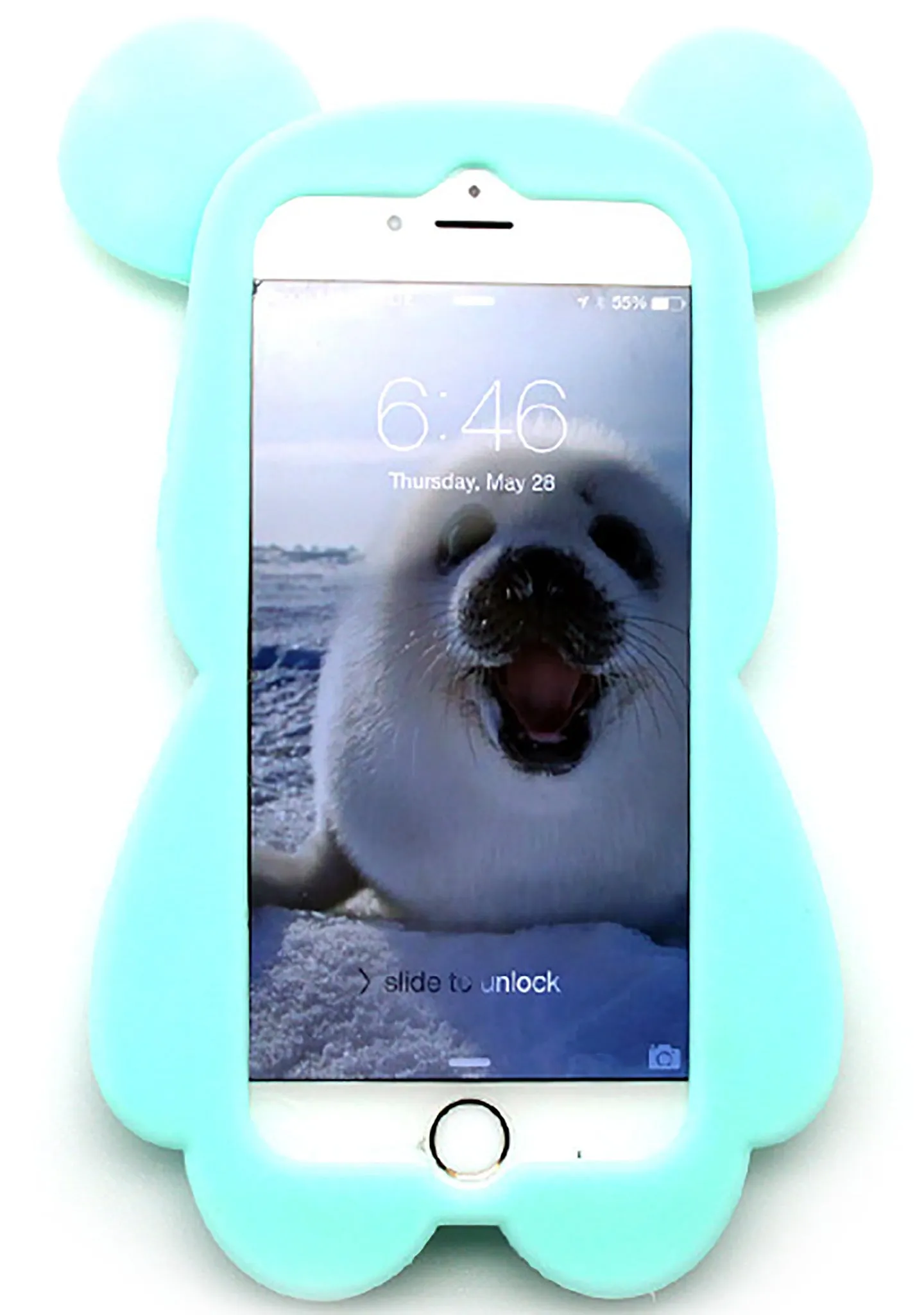 Super Star Bear Silicone Case for iPhone 6 in Aqua