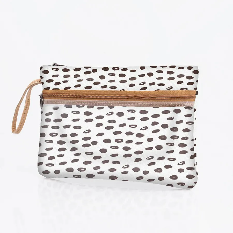 Thandana Laminated Fabric Sticky Fingers Clear Pouch