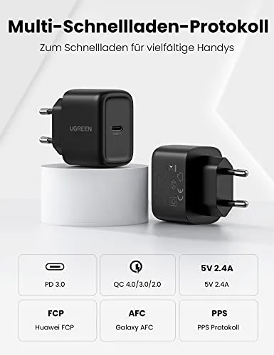 UGREEN 25 W USB-C fast charger with 2M USB-C charging cable