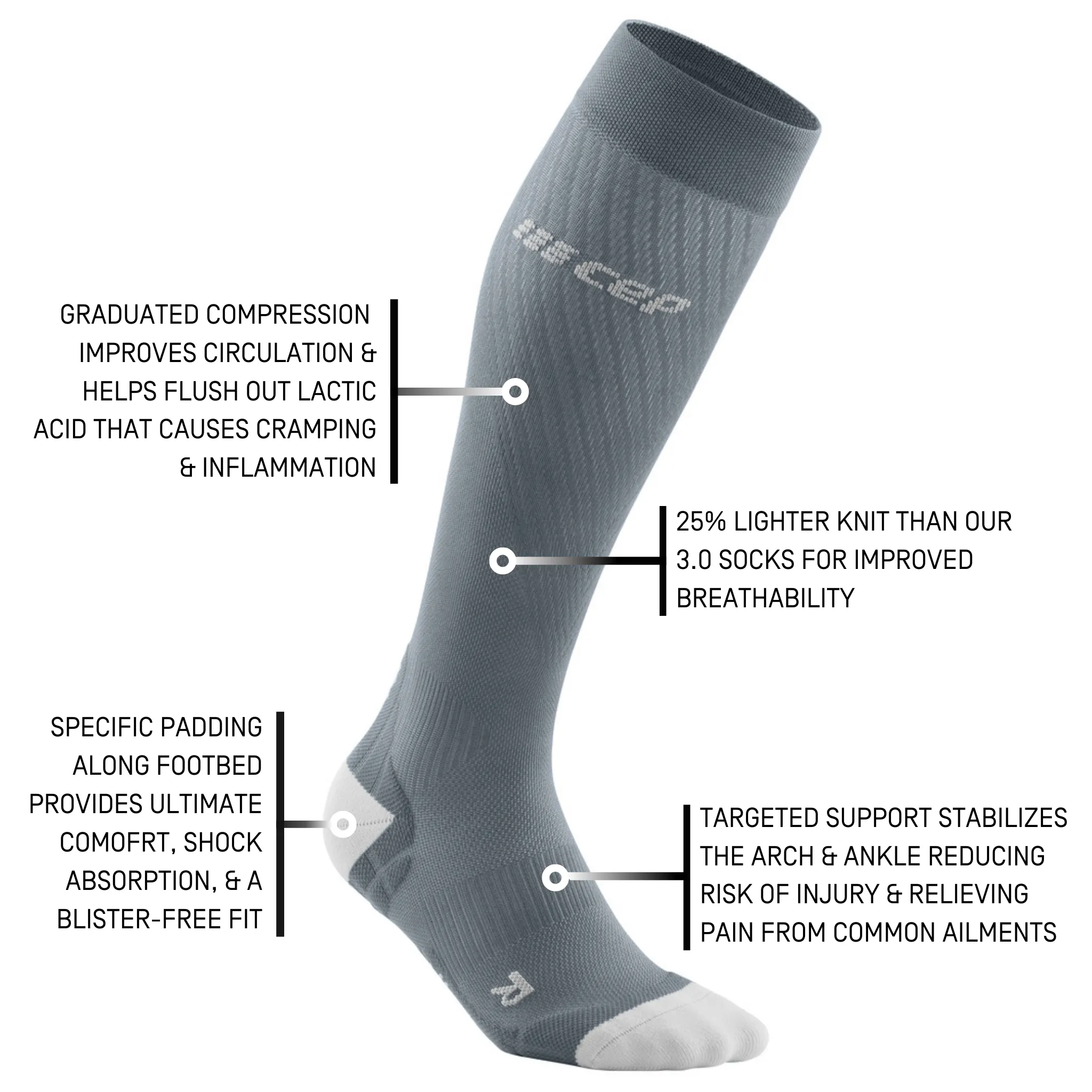 Ultralight Tall Compression Socks, Women