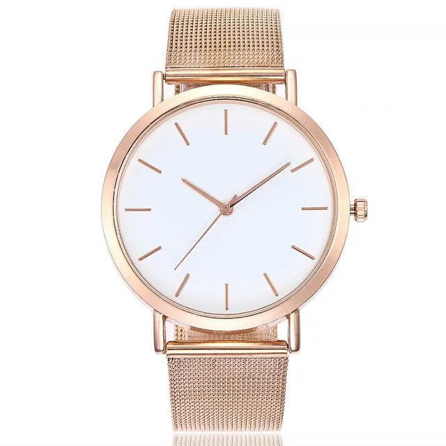 Vansvar Gold Sliver Mesh Stainless Steel Watches Women Top Brand Luxury Casual Clock Ladies Wrist Watch Relogio Feminino Gift