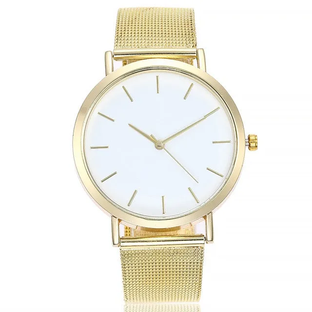 Vansvar Gold Sliver Mesh Stainless Steel Watches Women Top Brand Luxury Casual Clock Ladies Wrist Watch Relogio Feminino Gift