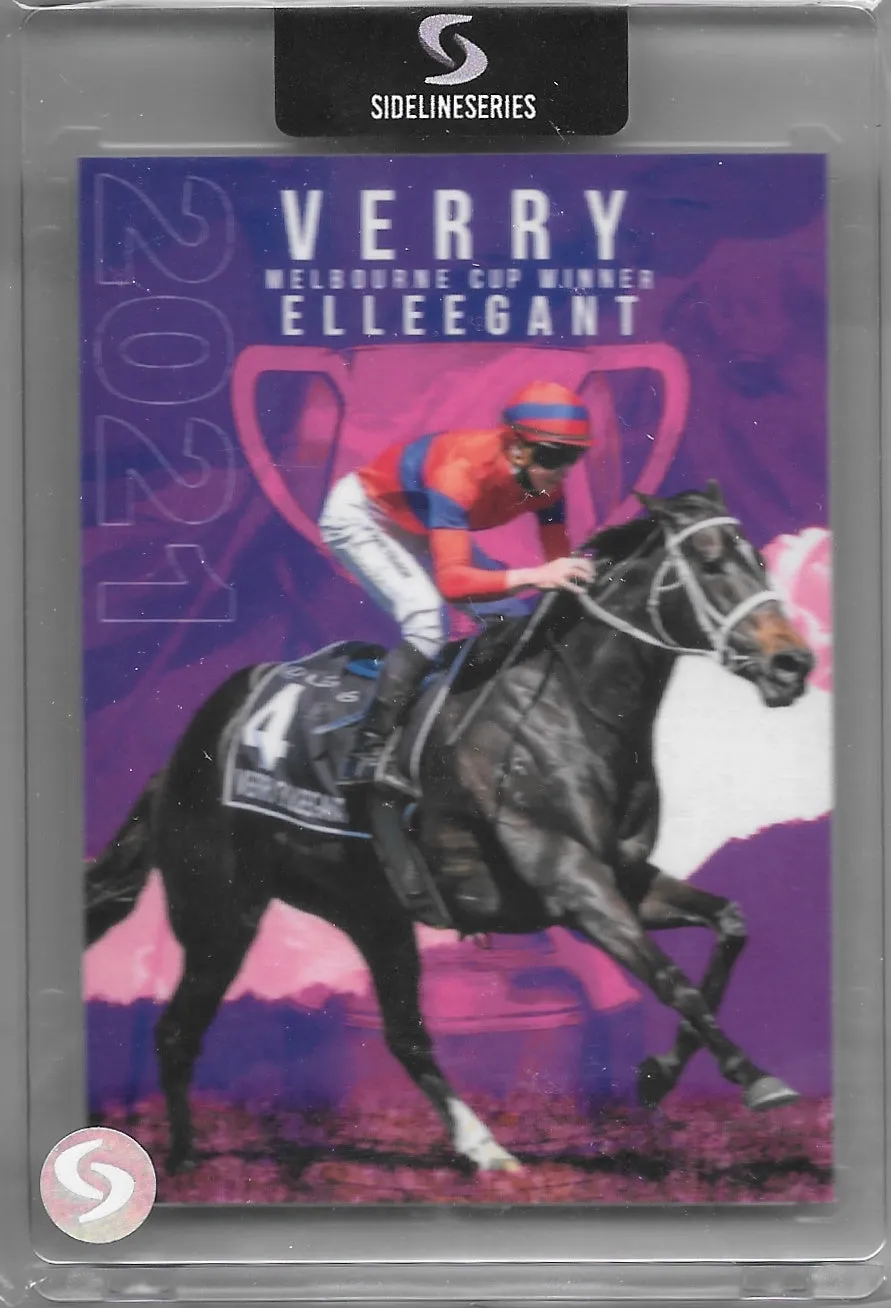 Verry Elleegant 2021 Melbourne Cup winner Base Card, Sideline Series