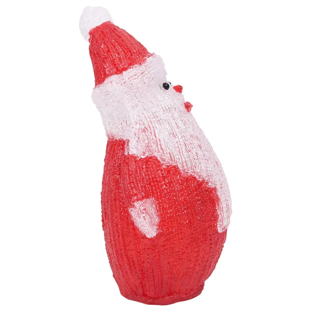 vidaXL LED Christmas Acrylic Santa Figure Indoor and Outdoor 28cm