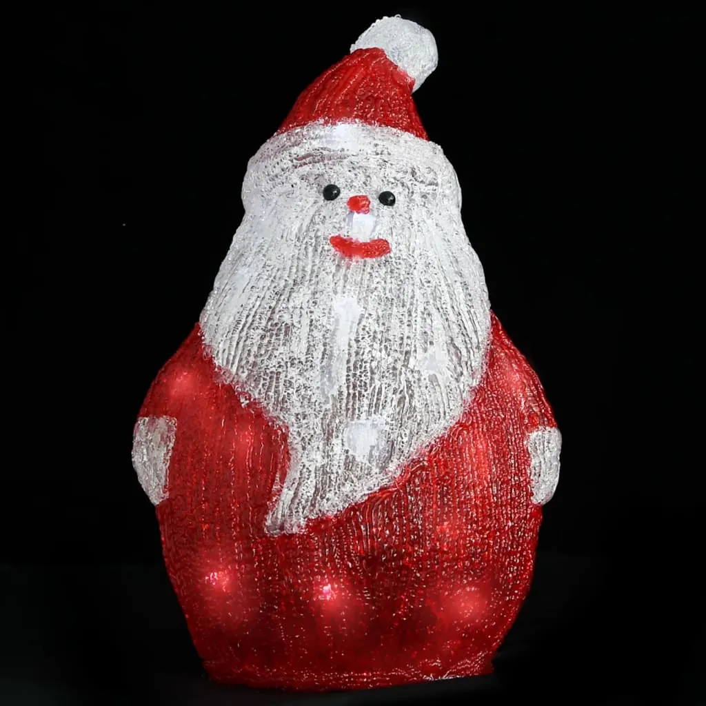 vidaXL LED Christmas Acrylic Santa Figure Indoor and Outdoor 28cm