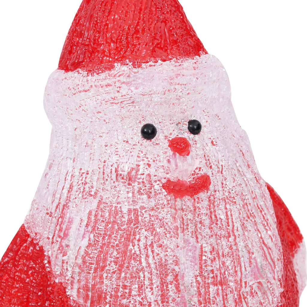 vidaXL LED Christmas Acrylic Santa Figure Indoor and Outdoor 28cm