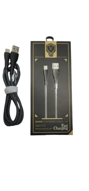 VIP USB C Cable 3A Super Fast Charger 1m