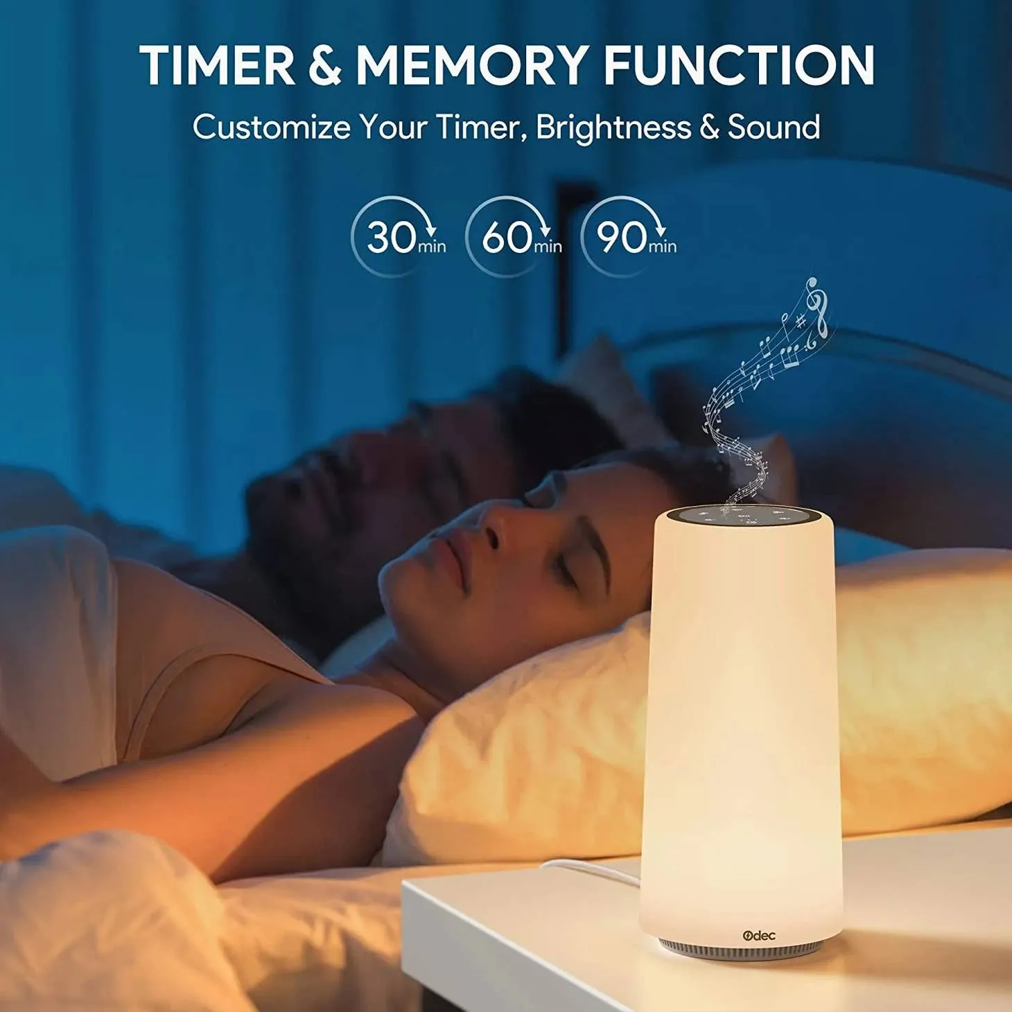 White Noise Table Lamp Sound Machine