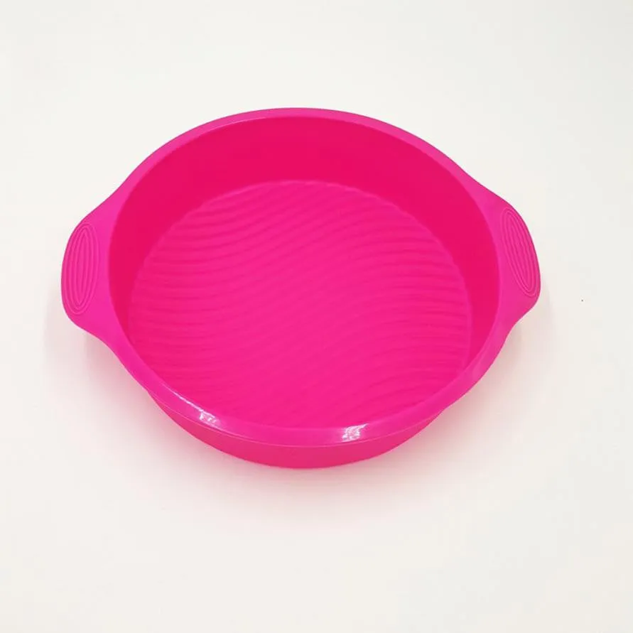 Wholesale 9 inch DlY Round Cake Pan Shape 3D Silicone Cake Mold 10 Units Set