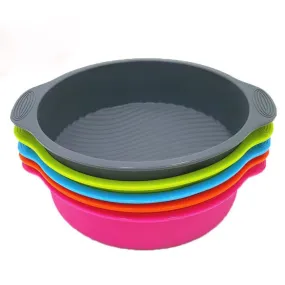 Wholesale 9 inch DlY Round Cake Pan Shape 3D Silicone Cake Mold 10 Units Set