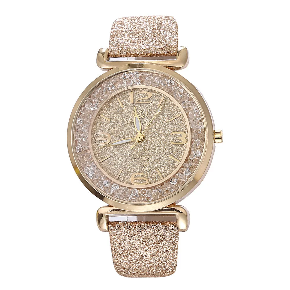 Women Watches Crystal Rhinestone Stainless Steel Quartz