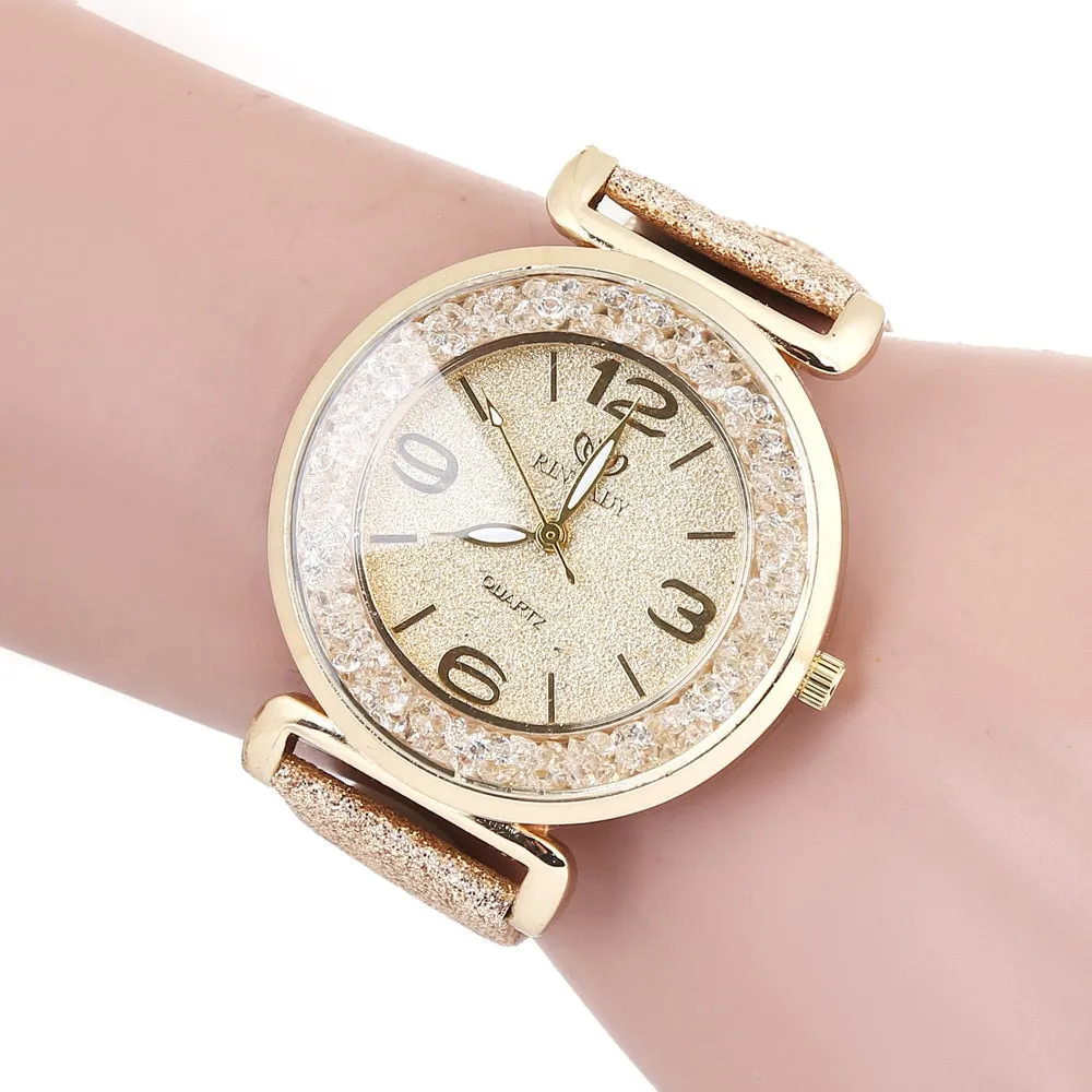 Women Watches Crystal Rhinestone Stainless Steel Quartz