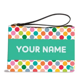 Wristlet Pouch - Multicolor Dots