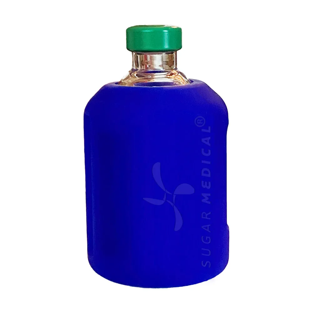 XL Insulin Vial u-500 Protective Silicone Sleeve- Blue